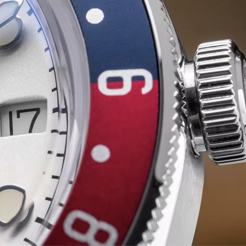 Orologio Addiesdive AD 2044 GMT Svizzero Uomo - Bianco (Rosso/Blu) - Watch Lounge Club