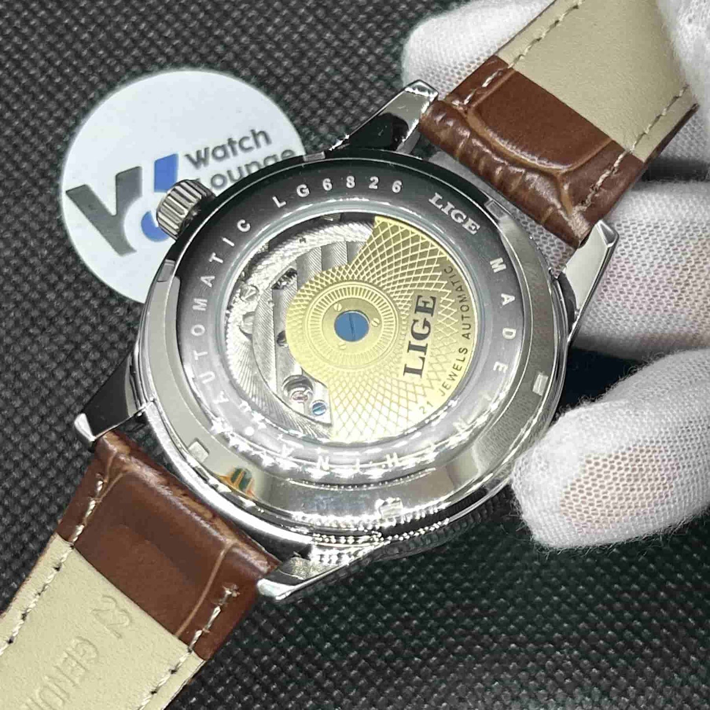 Orologio Lige LG 6826 Automatico Uomo - Argento - Watch Lounge Club