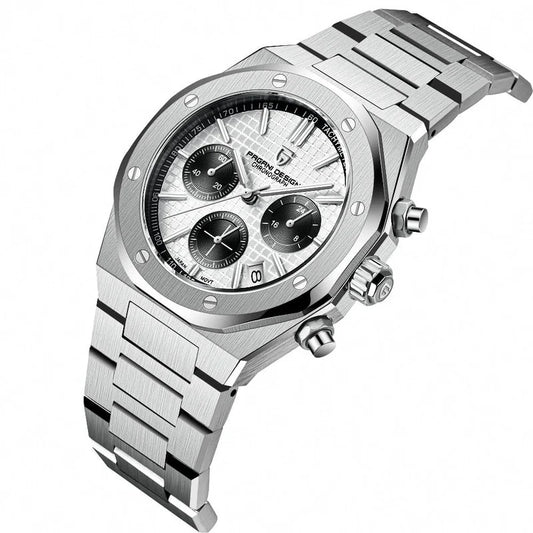 Orologio Pagani Design PD 1707 "Panda" Cronografo Uomo - Bianco - Watch Lounge Club