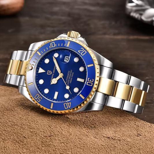 Orologio Pagani Design PD 1639 Automatico Uomo - Oro/Blu - Watch Lounge Club