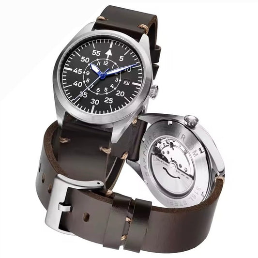 Orologio Flieger "Pilot Watch" Automatico 40mm - Marrone - Watch Lounge Club