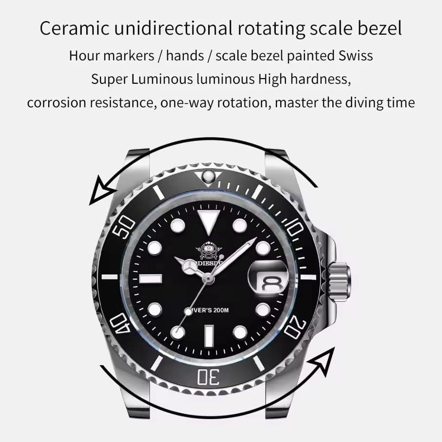 Orologio Addiesdive MY-H3 Subacqueo Uomo - Nero - Watch Lounge Club