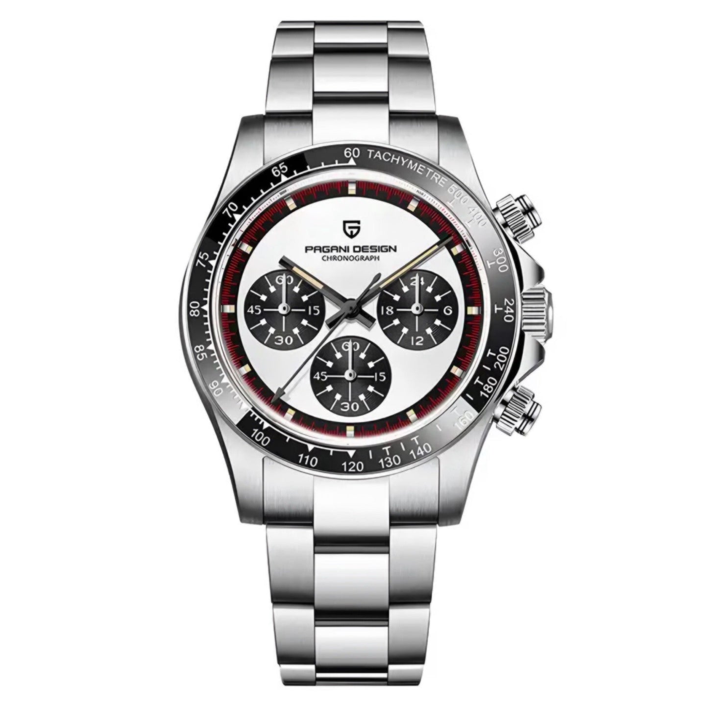 Orologio Pagani Design PD 1676 "Panda" Cronografo Uomo - Bianco - Watch Lounge Club