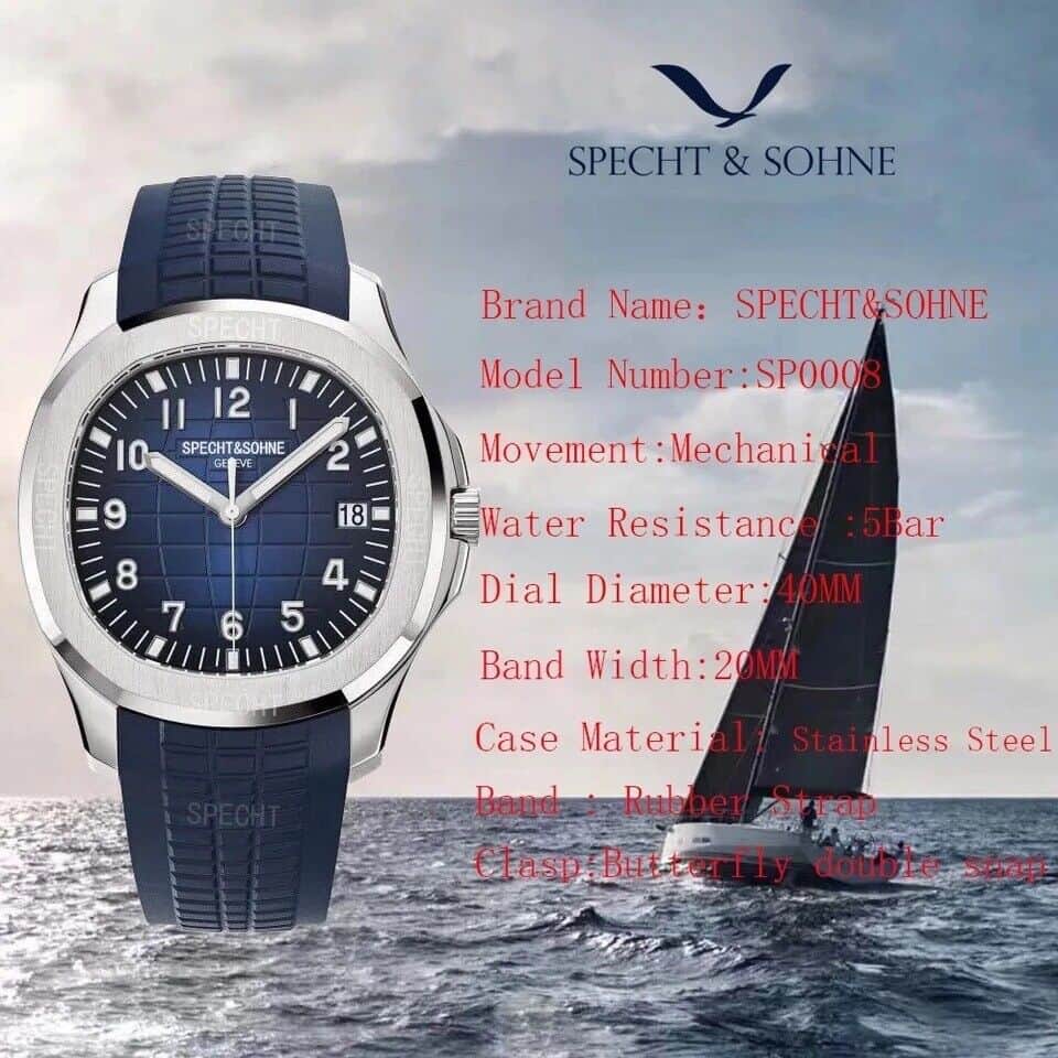Orologio Specht & Sohne SP0008 Automatico Uomo - Blu - Watch Lounge Club