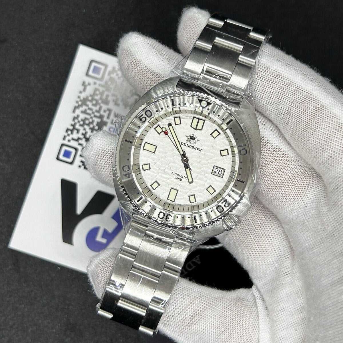Orologio Addiesdive AD 2117 Subacqueo Automatico (NH35) Uomo - Bianco - Watch Lounge Club