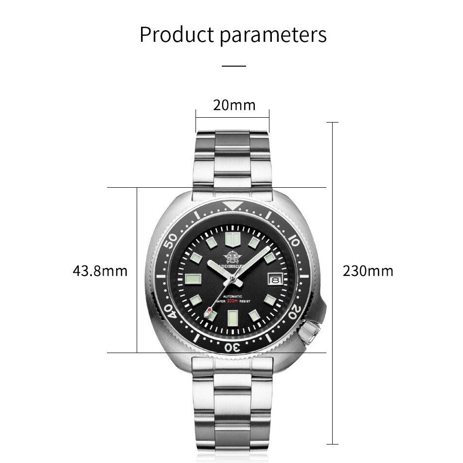 Orologio Addiesdive MY-H8 Subacqueo Automatico (NH35) Uomo - Nero - Watch Lounge Club