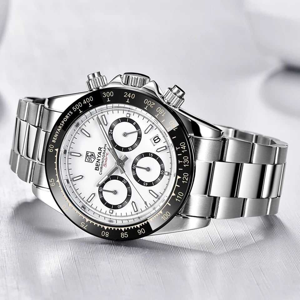 Orologio Benyar BY 5169 Cronografo Uomo - Bianco - Watch Lounge Club