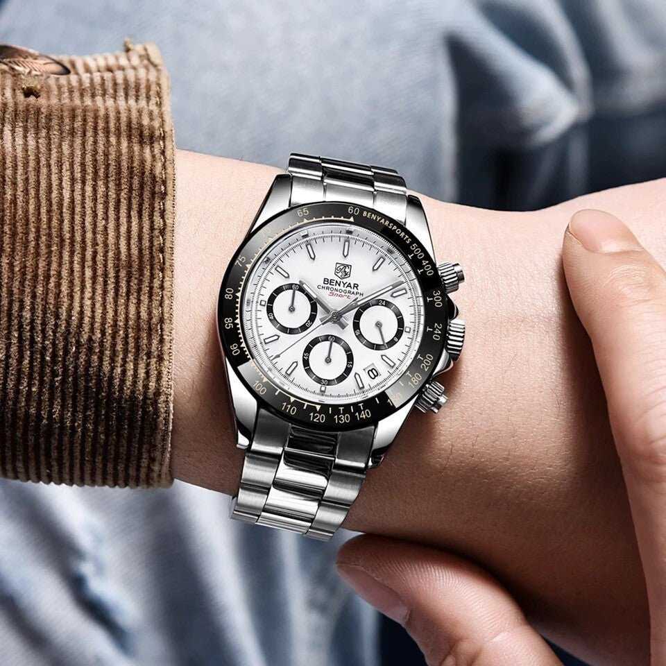 Orologio Benyar BY 5169 Cronografo Uomo - Bianco - Watch Lounge Club