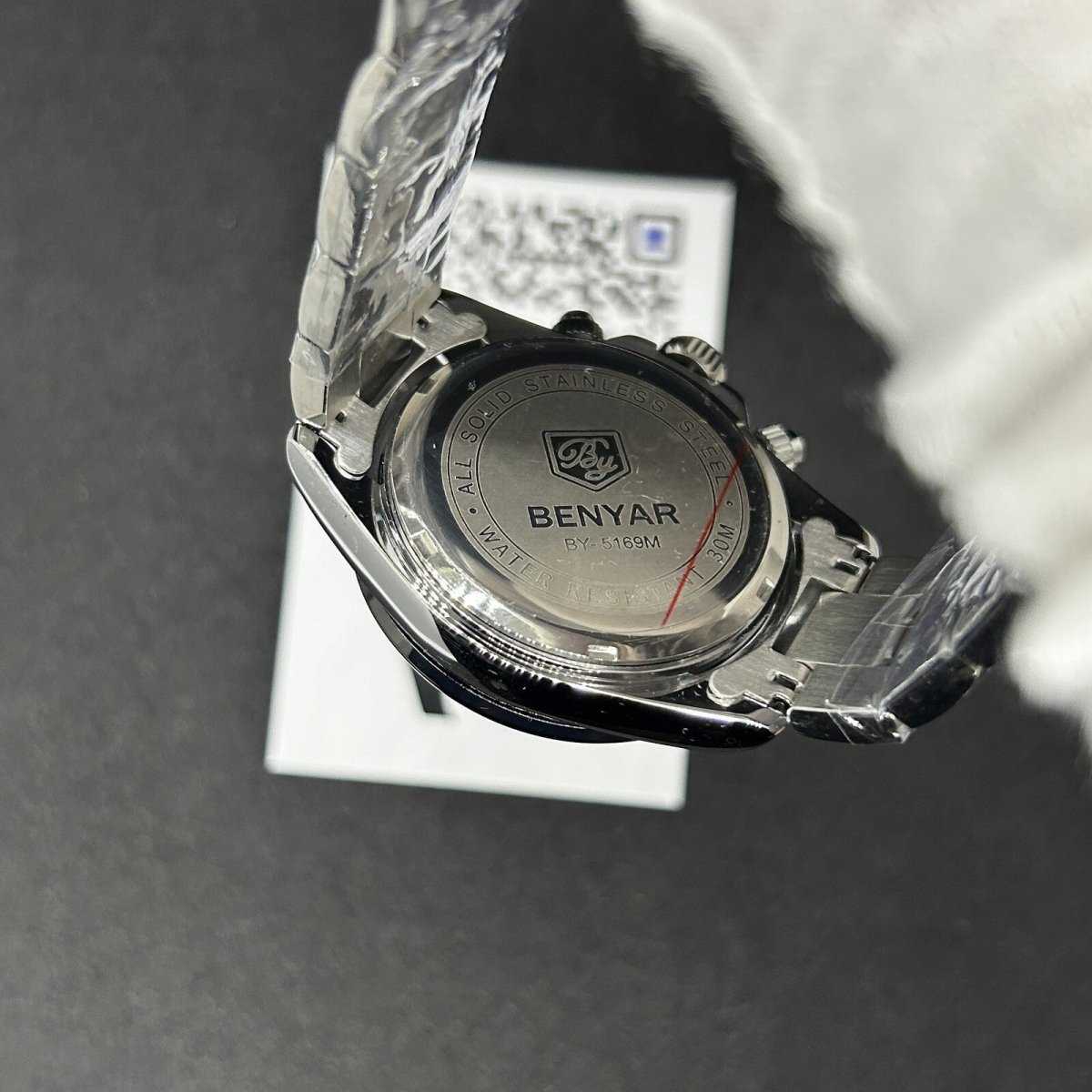 Orologio Benyar BY 5169 Cronografo Uomo - Bianco - Watch Lounge Club