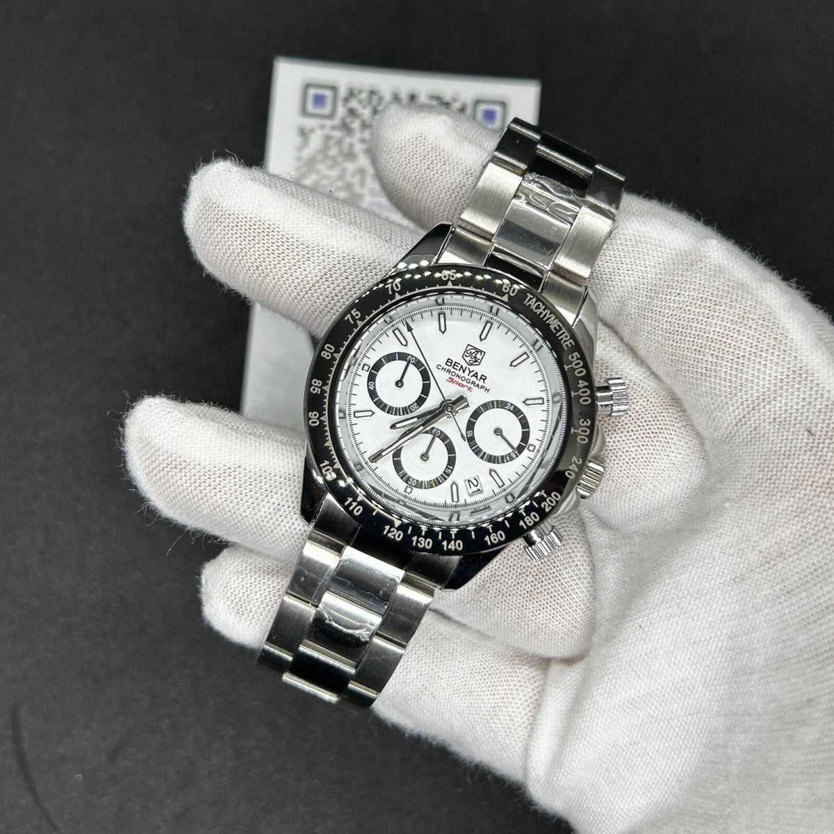 Orologio Benyar BY 5169 Cronografo Uomo - Bianco - Watch Lounge Club