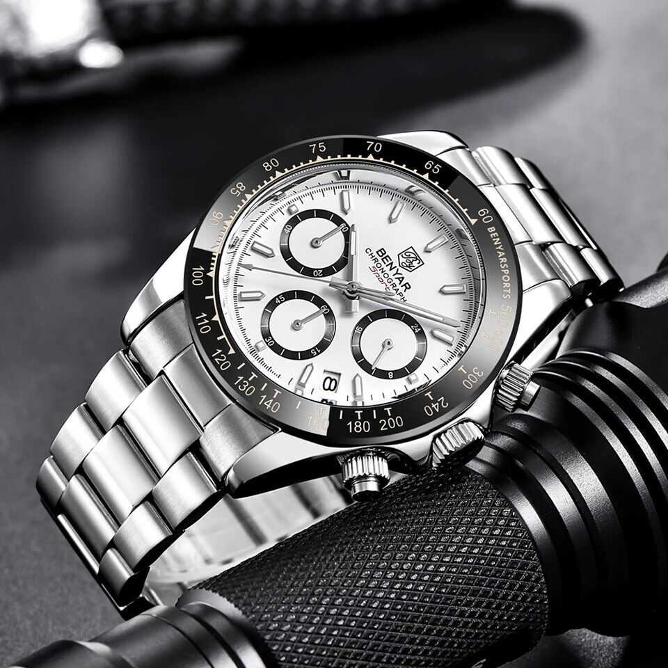 Orologio Benyar BY 5169 Cronografo Uomo - Bianco - Watch Lounge Club