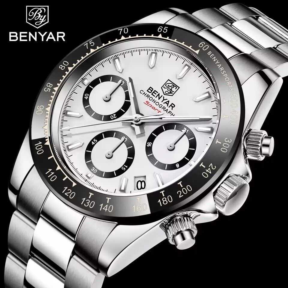 Orologio Benyar BY 5169 Cronografo Uomo - Bianco - Watch Lounge Club