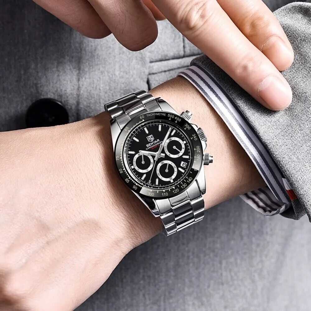 Orologio Benyar BY 5169 Cronografo Uomo - Nero - Watch Lounge Club