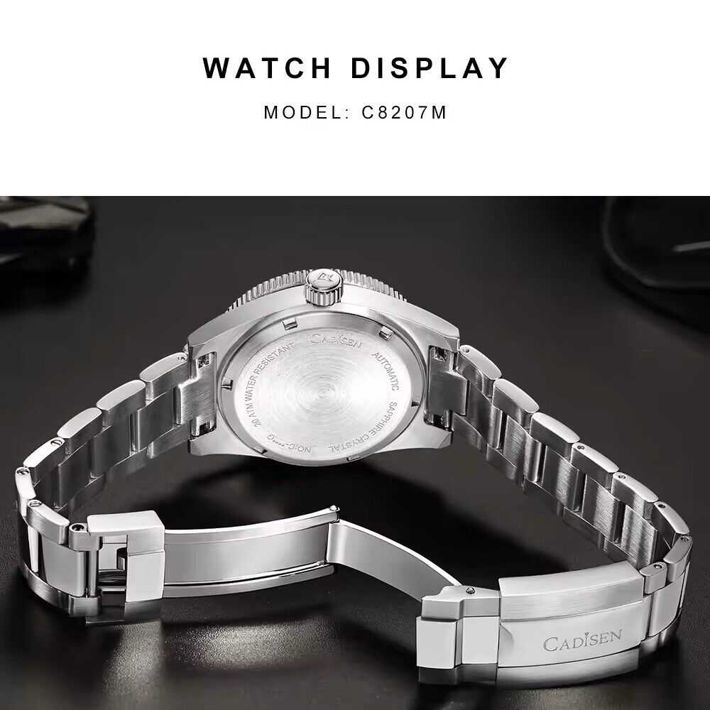 Orologio Cadisen C8207M Subacqueo Automatico (NH35) Uomo - Bianco - Watch Lounge Club