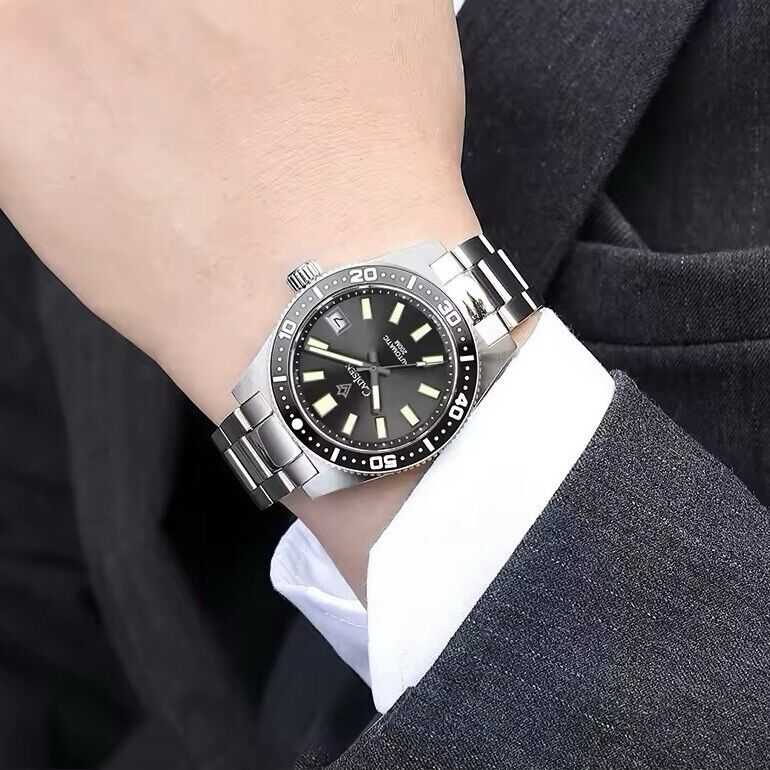 Orologio Cadisen C8207M Subacqueo Automatico (NH35) Uomo - Nero - Watch Lounge Club