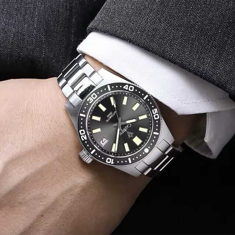 Orologio Cadisen C8207M Subacqueo Automatico (NH35) Uomo - Nero - Watch Lounge Club