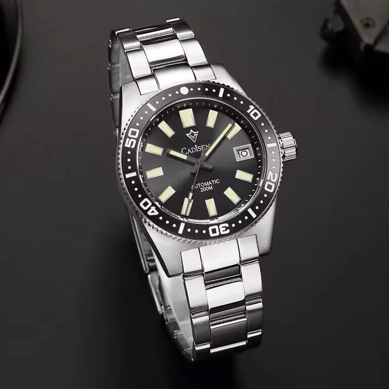 Orologio Cadisen C8207M Subacqueo Automatico (NH35) Uomo - Nero - Watch Lounge Club