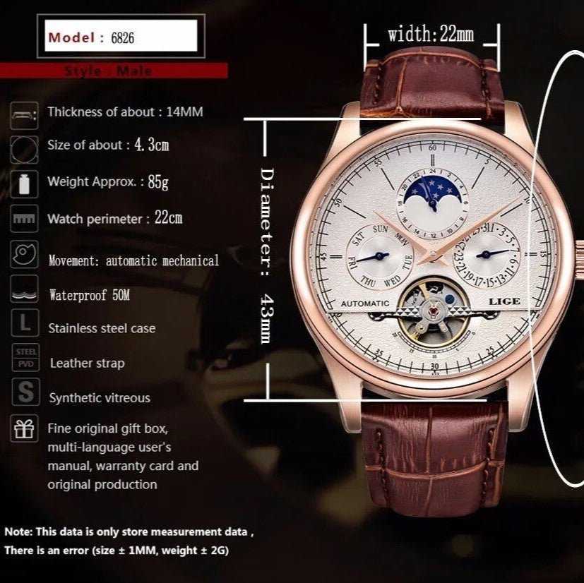 Orologio Lige LG 6826 Automatico Uomo - Watch Lounge Club