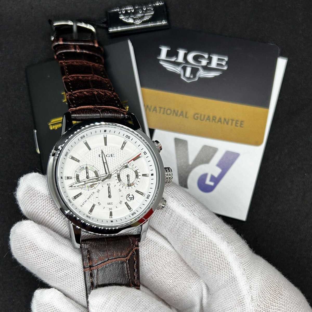 Orologio Lige LG 9866 Cronografo Uomo - Bianco - Watch Lounge Club