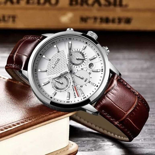 Orologio Lige LG 9866 Cronografo Uomo - Bianco - Watch Lounge Club