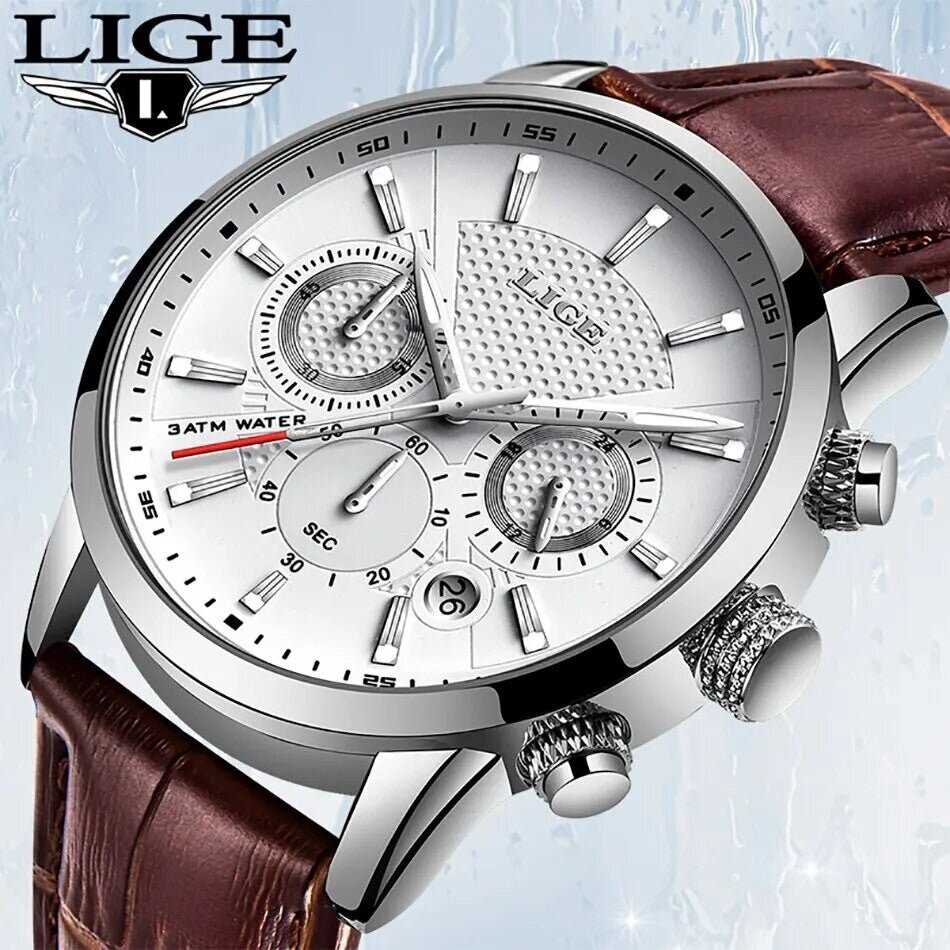 Orologio Lige LG 9866 Cronografo Uomo - Bianco - Watch Lounge Club