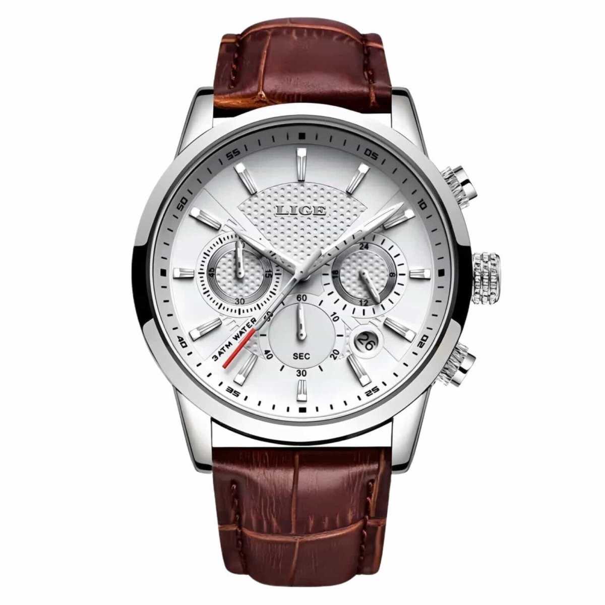 Orologio Lige LG 9866 Cronografo Uomo - Bianco - Watch Lounge Club