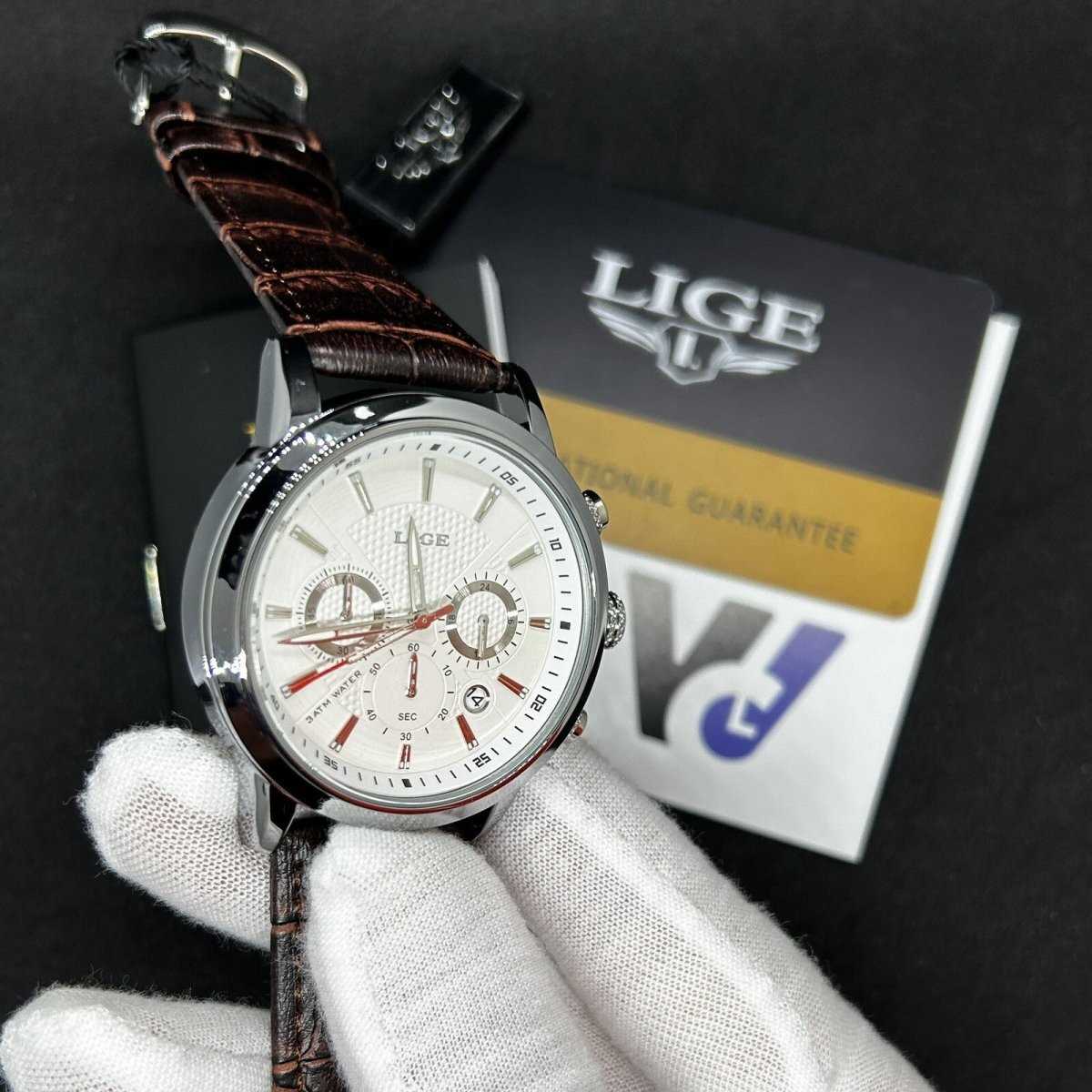 Orologio Lige LG 9866 Cronografo Uomo - Bianco - Watch Lounge Club