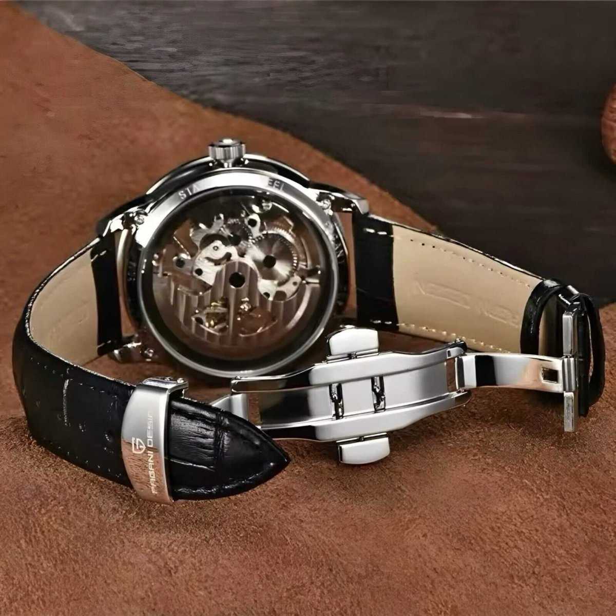 Orologio Pagani Design PD 1638 Automatico Skeleton Uomo - Nero - Watch Lounge Club
