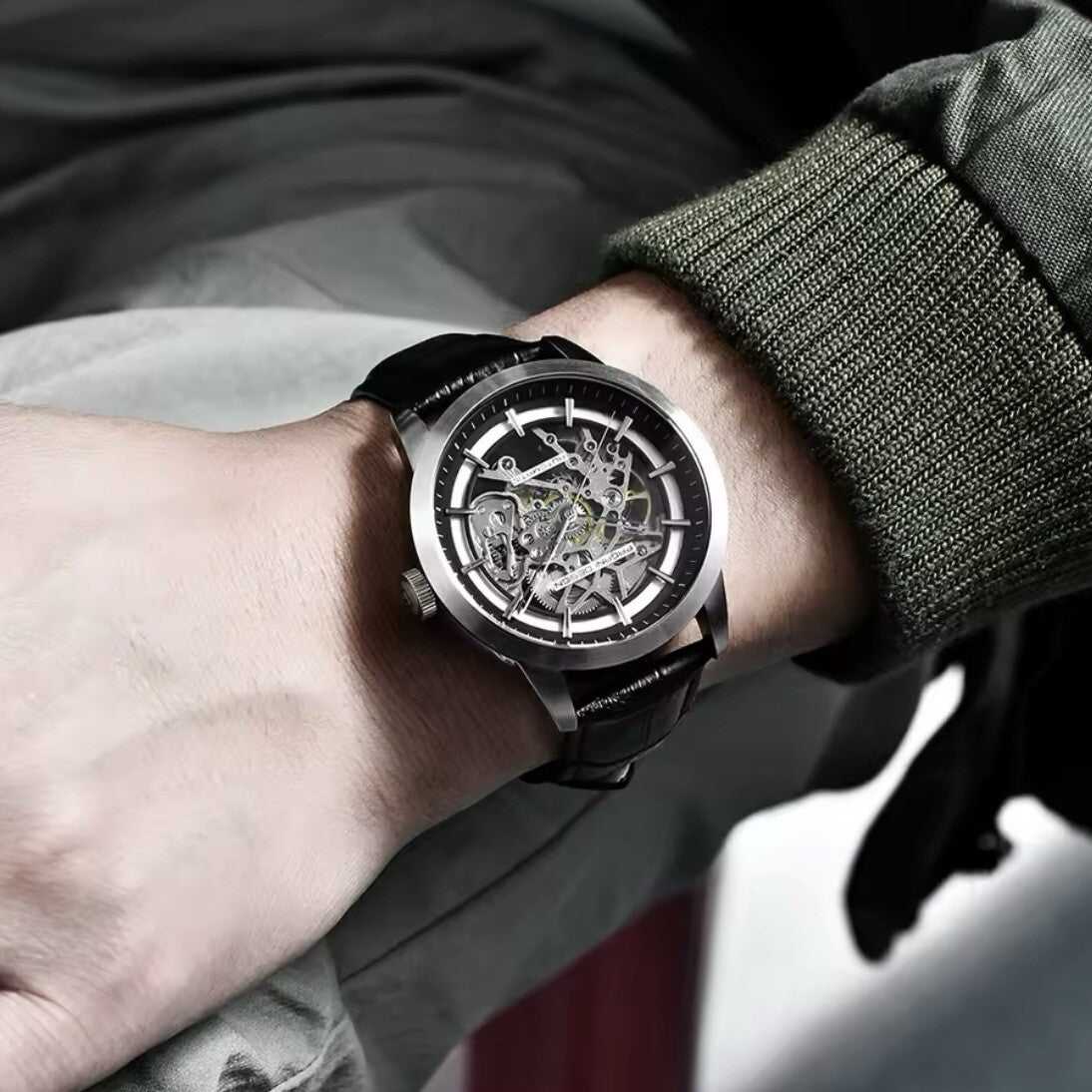 Orologio Pagani Design PD 1638 Automatico Skeleton Uomo - Nero - Watch Lounge Club