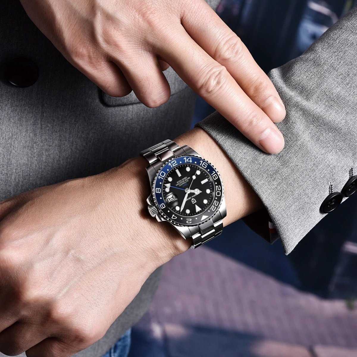 Versione NH34 - Orologio Pagani Design PD 1662 GMT Automatico Uomo - Blu/Nero - Watch Lounge Club