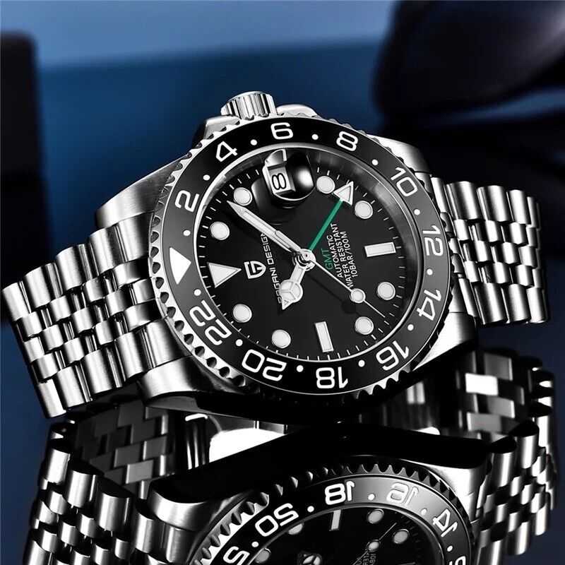 Orologio Pagani Design PD 1662 GMT Automatico Uomo - Nero (Jubilee) - Watch Lounge Club