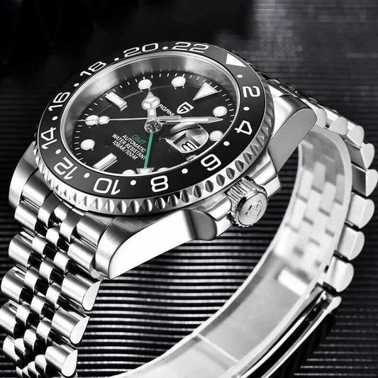 Orologio Pagani Design PD 1662 GMT Automatico Uomo - Nero (Jubilee) - Watch Lounge Club