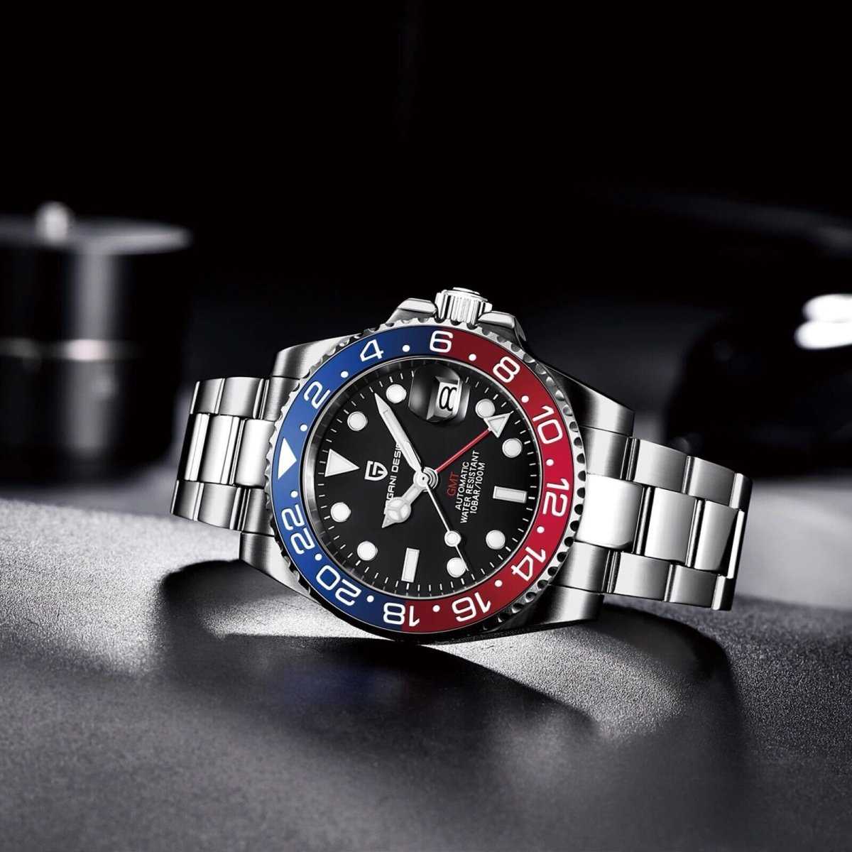 Orologio Pagani Design PD 1662 GMT Automatico Uomo - Rosso/Blu - Watch Lounge Club
