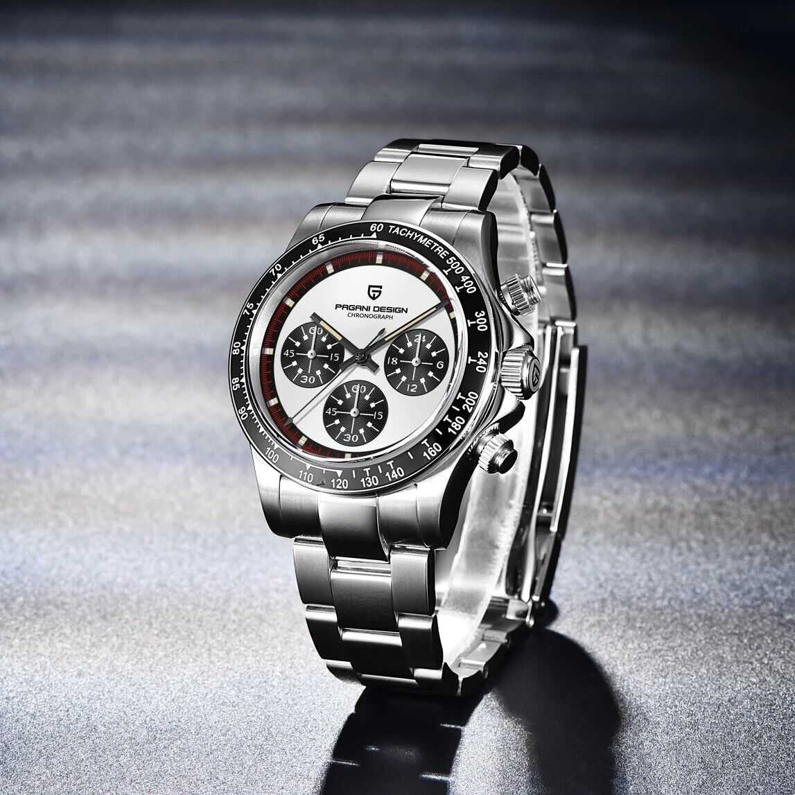 Orologio Pagani Design PD 1676 "Panda" Cronografo Uomo - Bianco - Watch Lounge Club