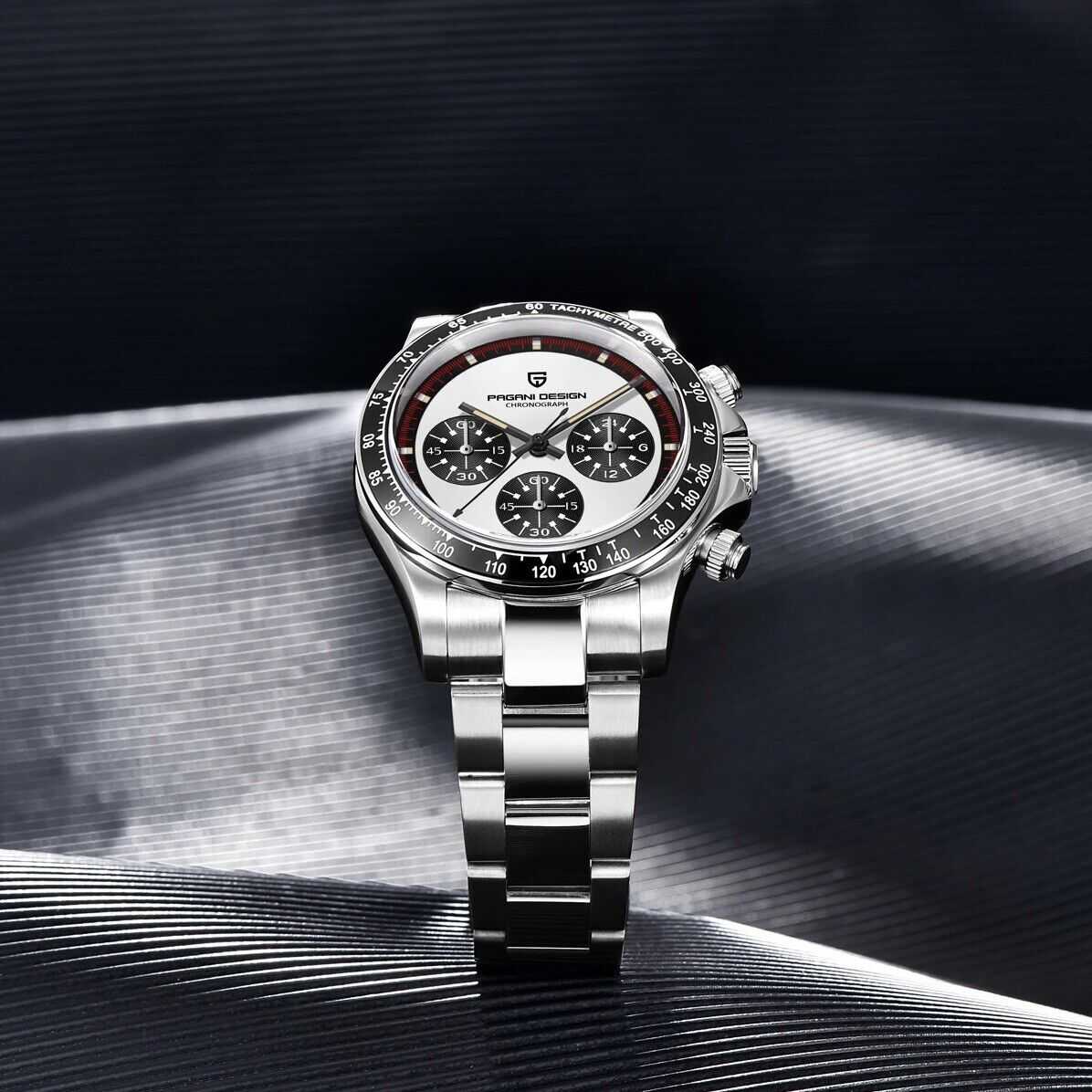 Orologio Pagani Design PD 1676 "Panda" Cronografo Uomo - Bianco - Watch Lounge Club