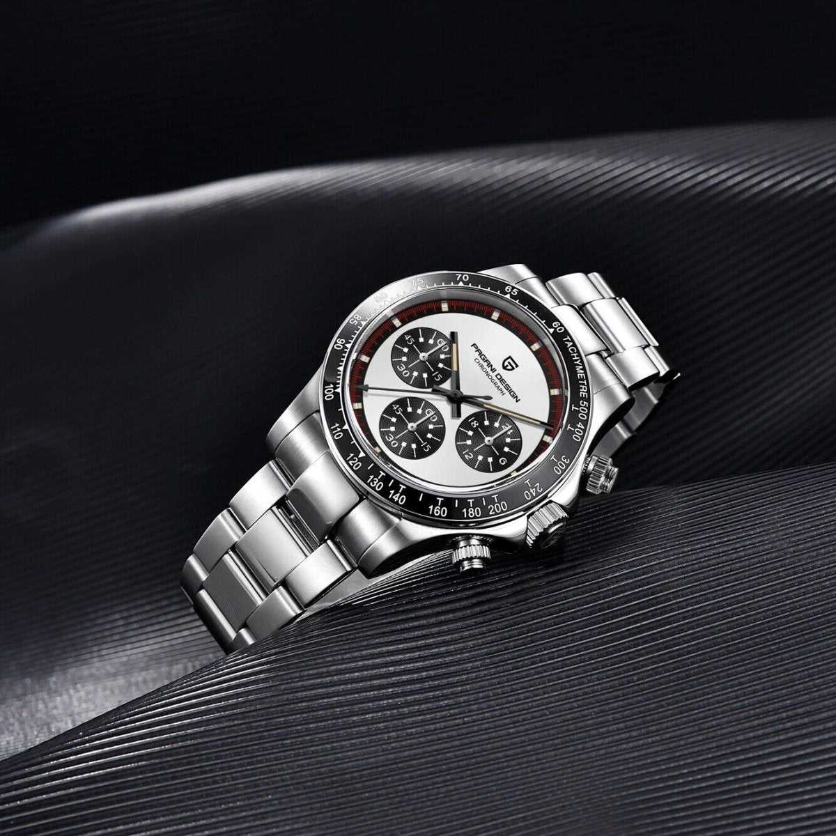 Orologio Pagani Design PD 1676 "Panda" Cronografo Uomo - Bianco - Watch Lounge Club