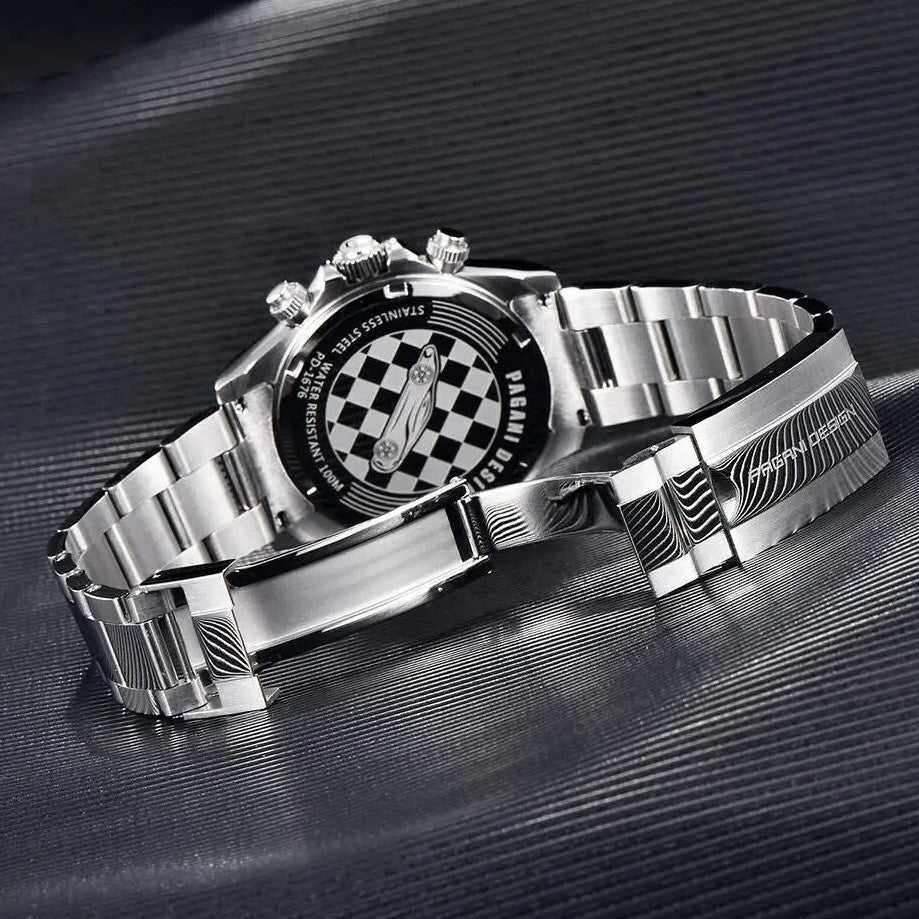 Orologio Pagani Design PD 1676 "Panda" Cronografo Uomo - Nero - Watch Lounge Club