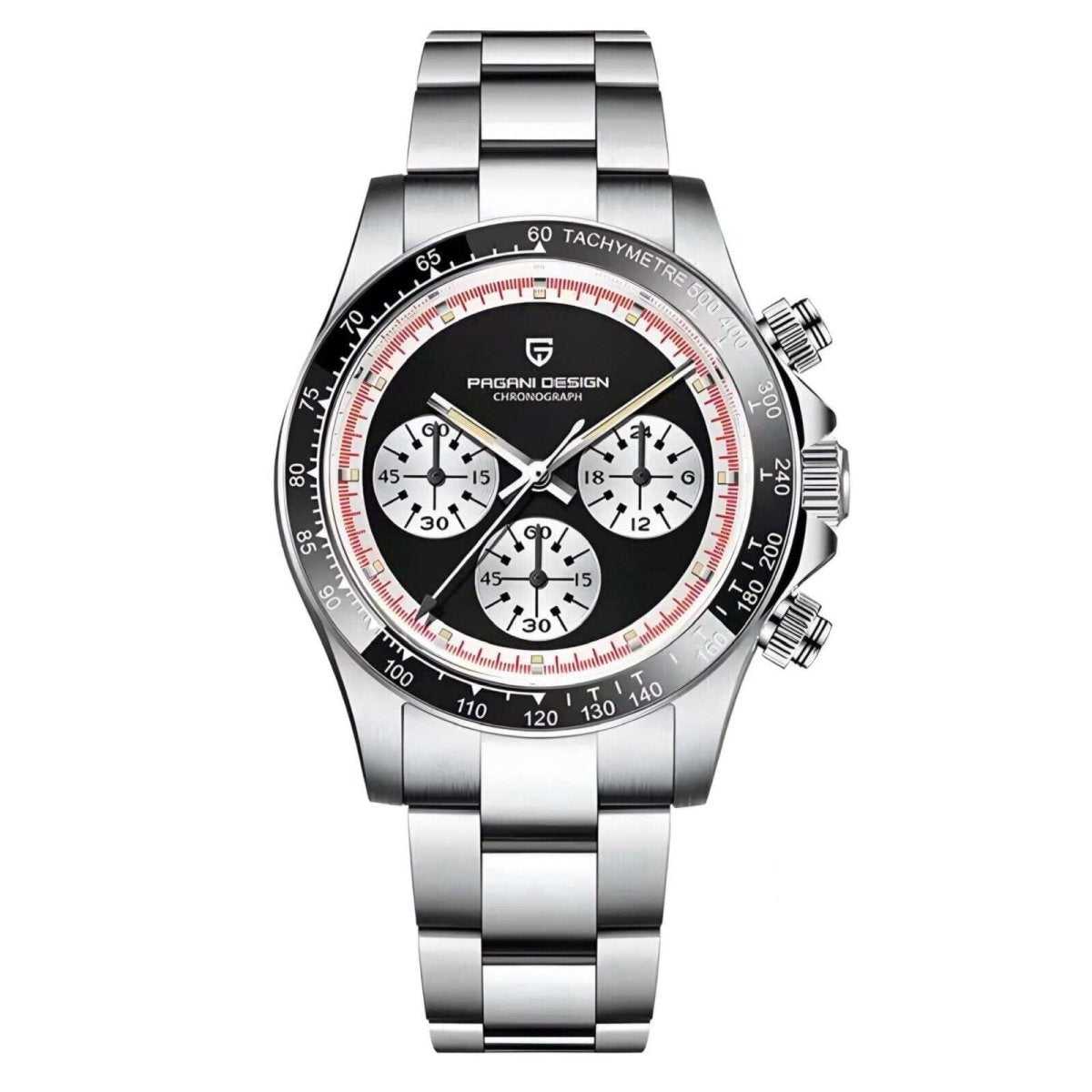 Orologio Pagani Design PD 1676 "Panda" Cronografo Uomo - Nero - Watch Lounge Club