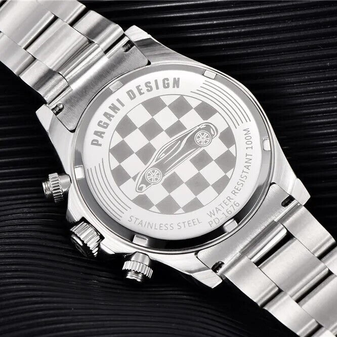 Orologio Pagani Design PD 1676 "Panda" Cronografo Uomo - Nero - Watch Lounge Club