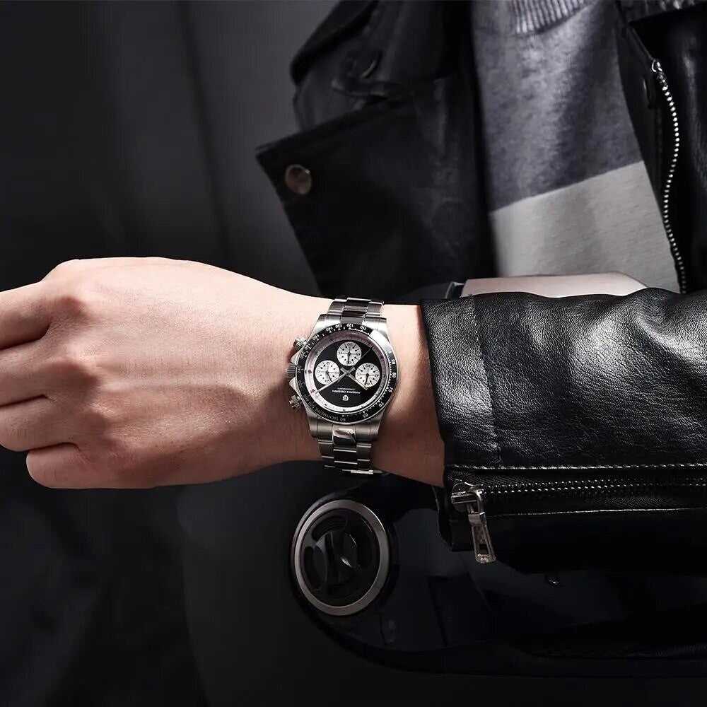 Orologio Pagani Design PD 1676 "Panda" Cronografo Uomo - Nero - Watch Lounge Club
