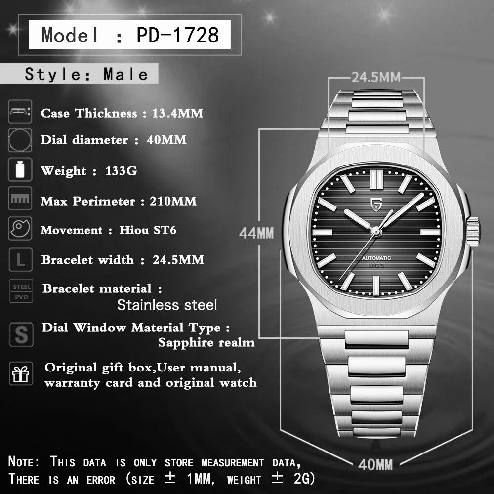 Orologio Pagani Design PD 1728 Automatico Uomo - Celeste - Watch Lounge Club