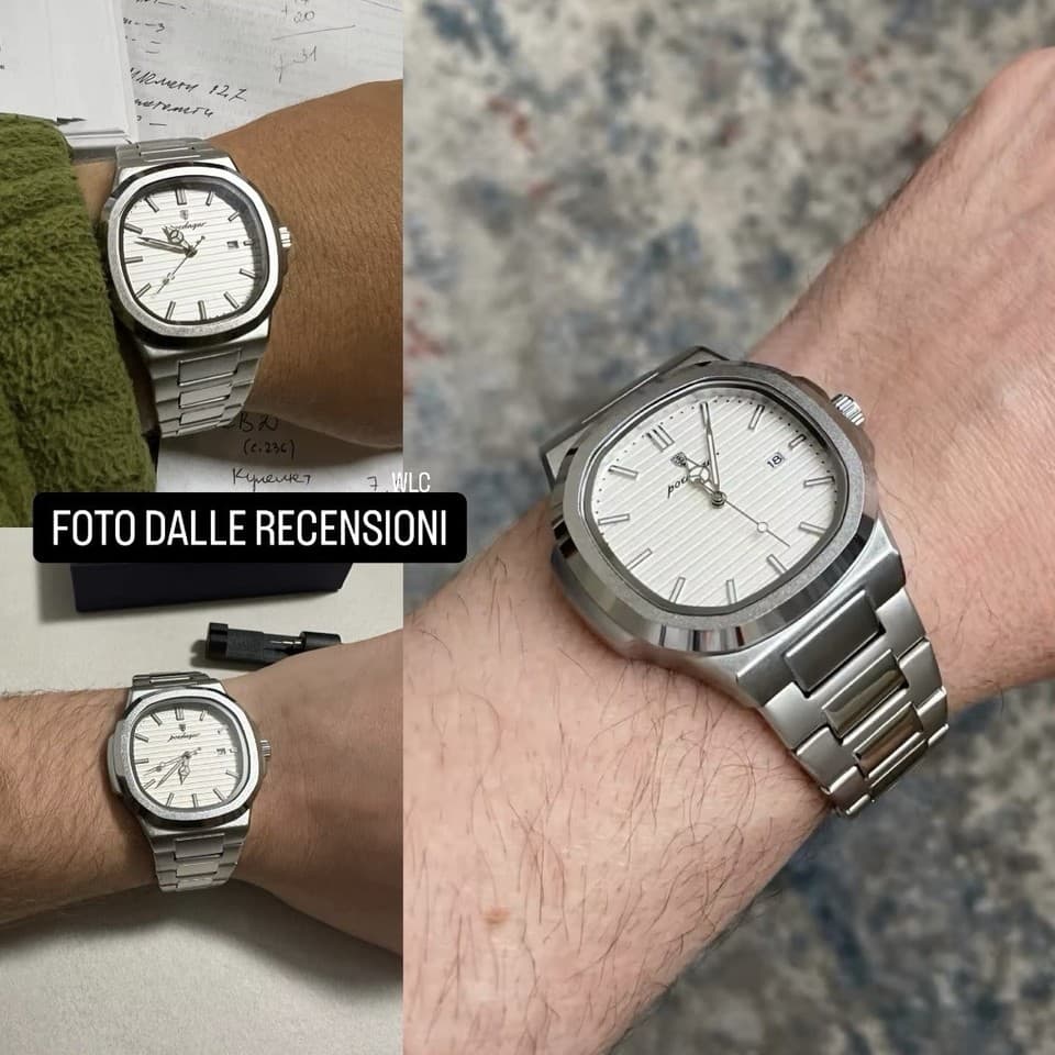 Orologio Poedagar Quarzo Uomo - Bianco - Watch Lounge Club