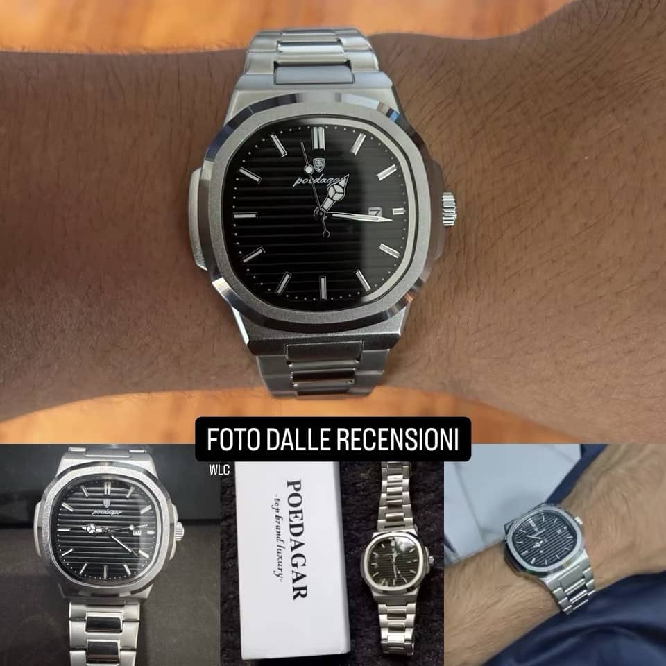 Orologio Poedagar Quarzo Uomo - Nero - Watch Lounge Club