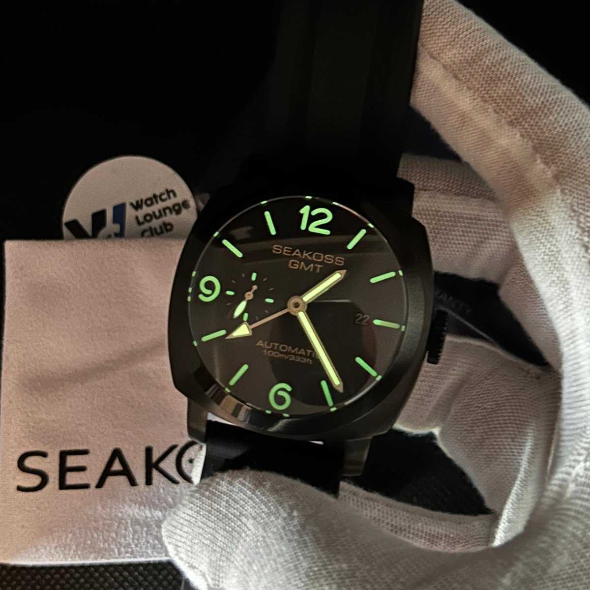 Orologio Seakoss GMT Automatico Subacqueo Uomo - Nero - Watch Lounge Club