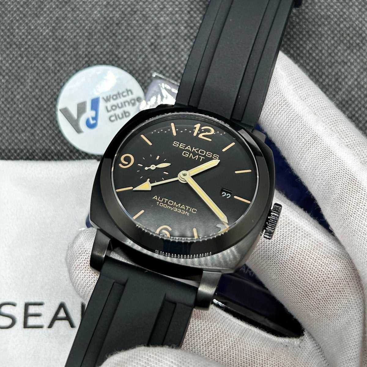 Orologio Seakoss GMT Automatico Subacqueo Uomo - Nero - Watch Lounge Club