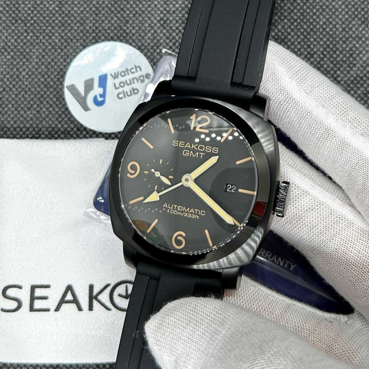 Orologio Seakoss GMT Automatico Subacqueo Uomo - Nero - Watch Lounge Club