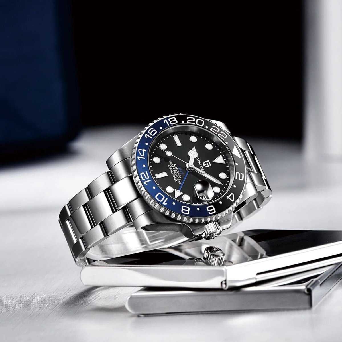 Versione NH34 - Orologio Pagani Design PD 1662 GMT Automatico Uomo - Blu/Nero - Watch Lounge Club