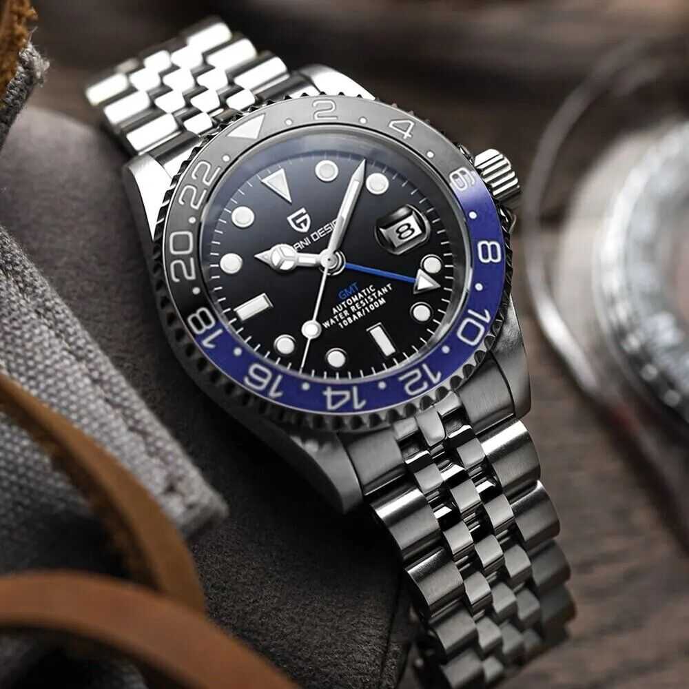 Versione NH34 - Orologio Pagani Design PD 1662 GMT Automatico Uomo - Blu/Nero (Jubilee) - Watch Lounge Club