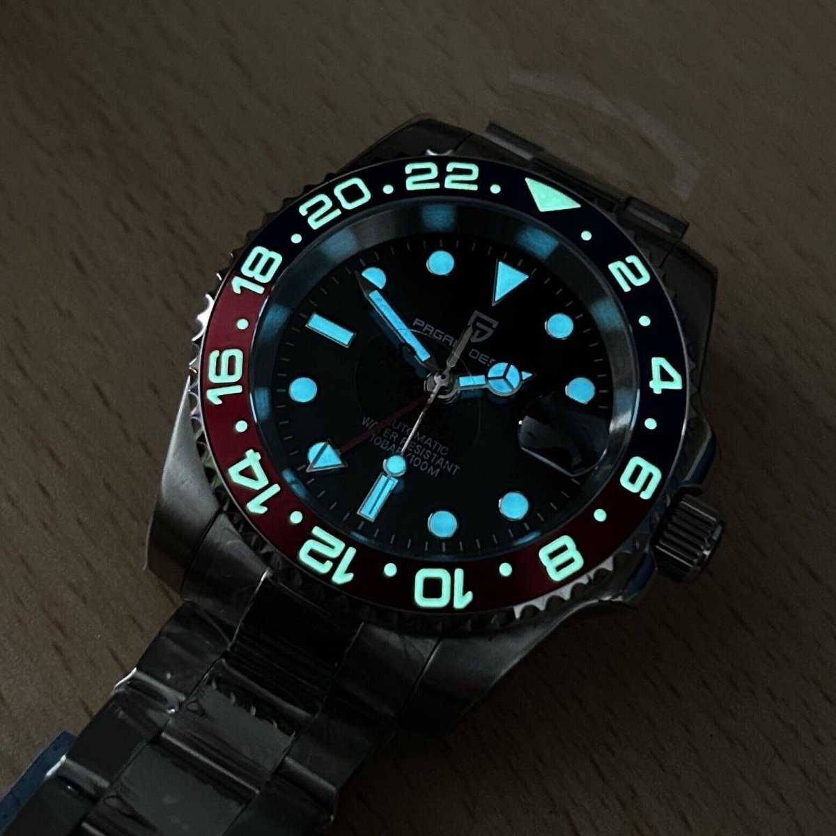 Versione NH34 - Orologio Pagani Design PD 1662 GMT Automatico Uomo - Rosso/Blu - Watch Lounge Club