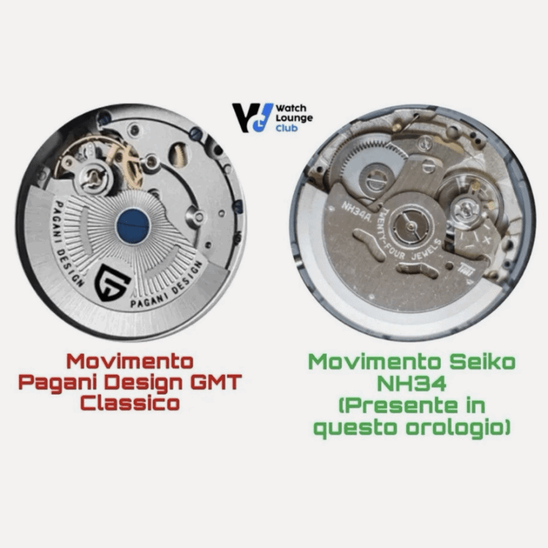 Versione NH34 - Orologio Pagani Design PD 1662 GMT Automatico Uomo - Rosso/Blu - Watch Lounge Club